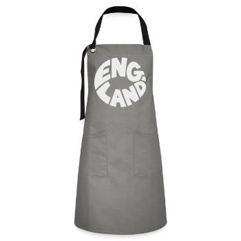 Engand Round Logo Printing Design - Artisan Apron - grey/black - Front - Zoe (177cm)