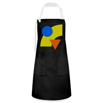 Constellation géométrique des couleurs - Tablier contrasté - noir/blanc - Devant - Zoe (177cm)