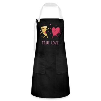 True Pizza Love - Artisan Apron - black/white - Front - Zoe (177cm)