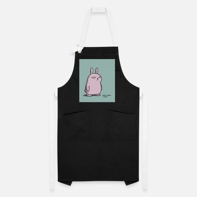 Happy Easter I Guess – Grumpy Bunny Easter Design Artisan Apron