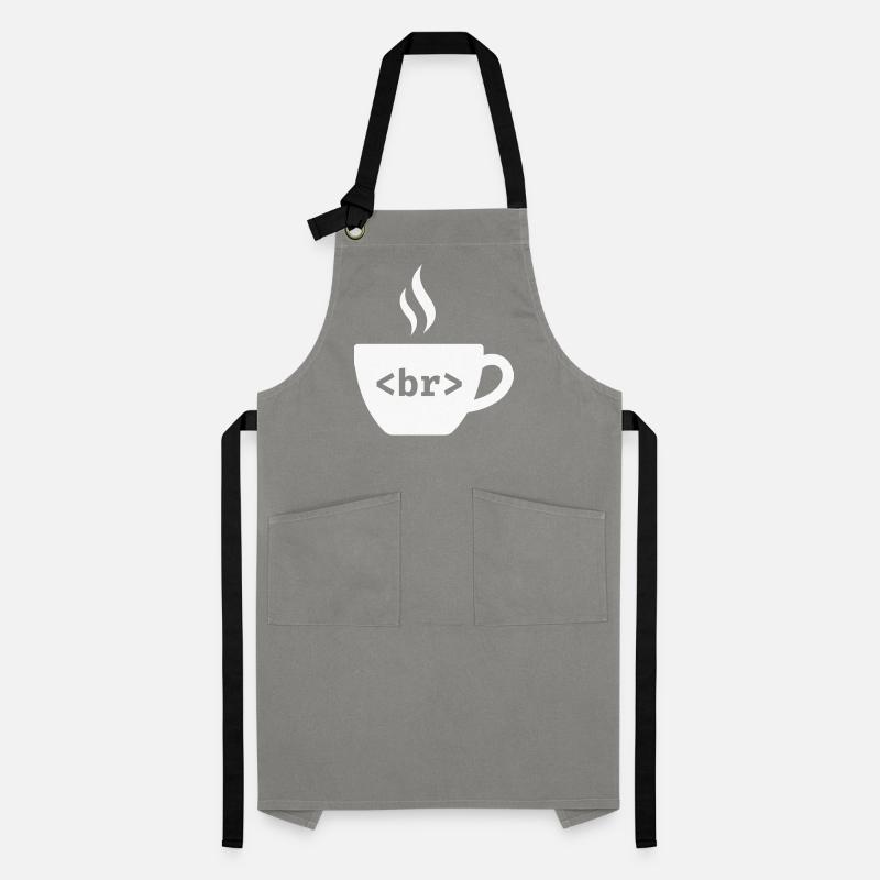 Pause café – Conception drôle de balise HTML Tablier contrasté