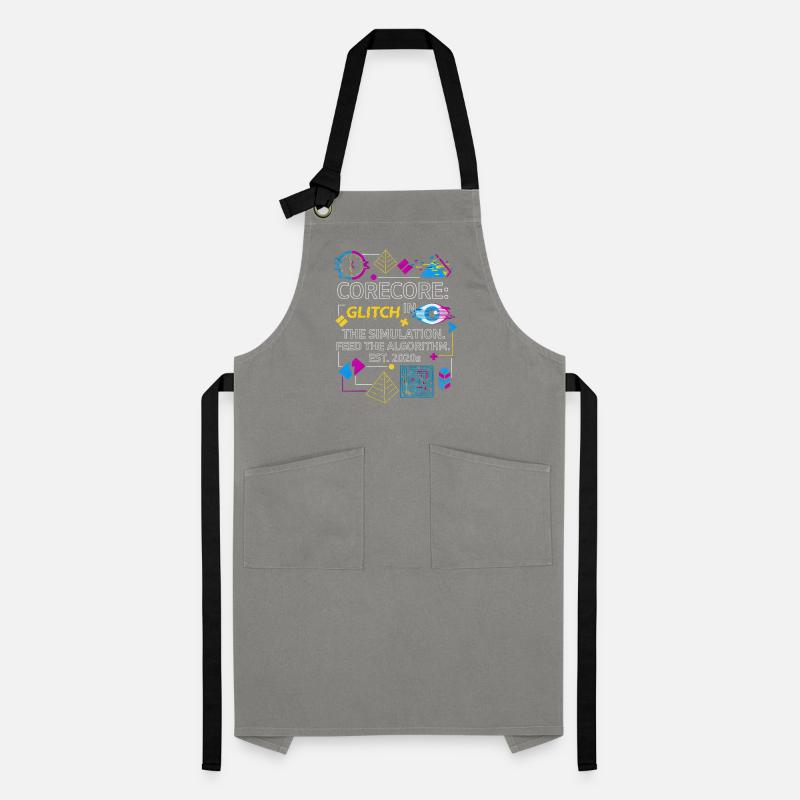 Corecore Glitch Simulation Algorithm Collage Artisan Apron