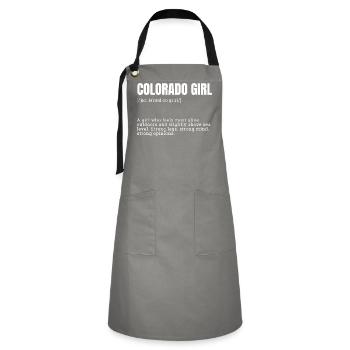 Colorado Girl Outdoor Ghost - Artisan Apron - grey/black - Front - Zoe (177cm)