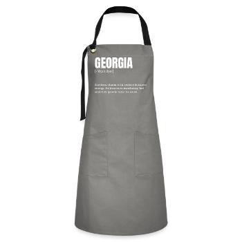 Georgia Charme Geschäftsdynamik - Kontrastschürze - Grau/Schwarz - Vorne - Zoe (177cm)
