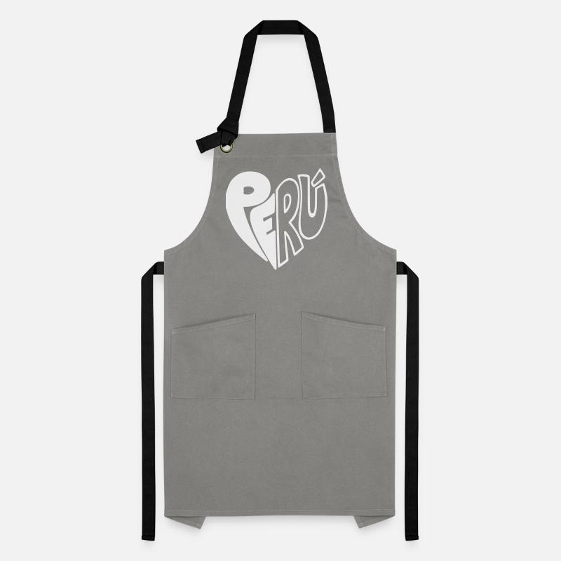 Peru Hand Drawn Logo - Color Variable Artisan Apron