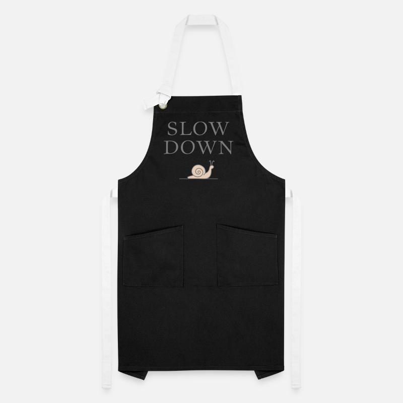 Slow Down Snail Deceleration Mindfulness Artisan Apron