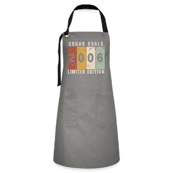 Anniversary 2006 - 20 years - Artisan Apron - grey/black - Front - Zoe (177cm)