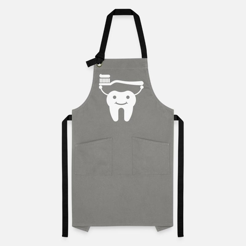 Tooth with toothbrush and toothpaste Artisan Apron