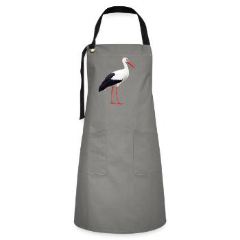 Storch - Kontrastschürze - Grau/Schwarz - Vorne - Zoe (177cm)