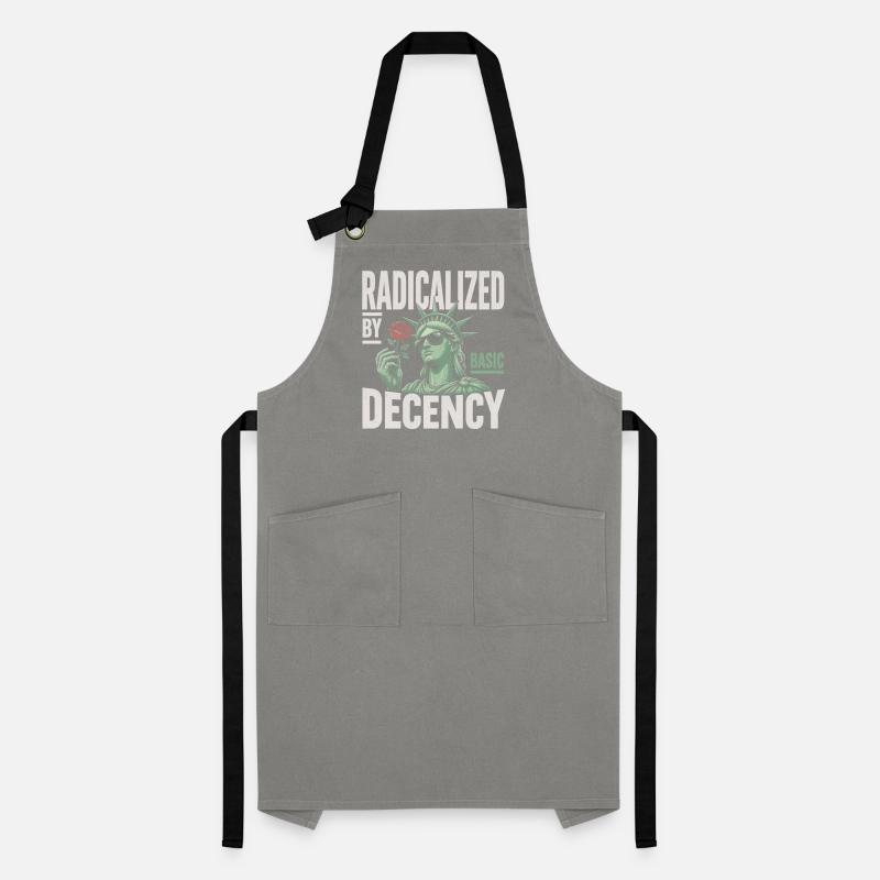 Radicalized by Decency Statue Artisan Apron