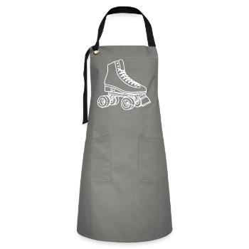 Roller Skates Drawing - Artisan Apron - grey/black - Front - Zoe (177cm)