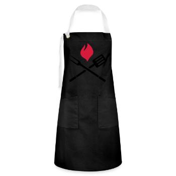 Griller - Tablier contrasté - noir/blanc - Devant - Zoe (177cm)