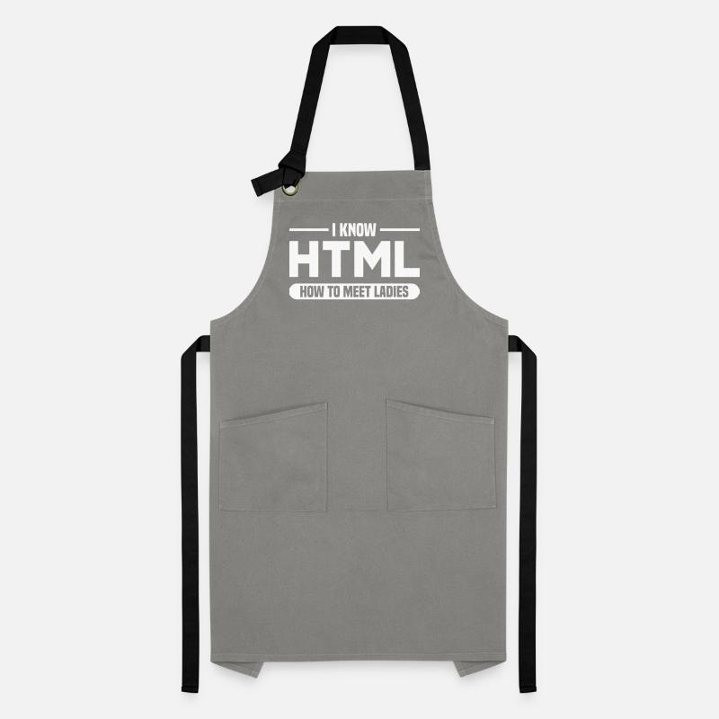HTML Humor Code Programmer Saying Artisan Apron
