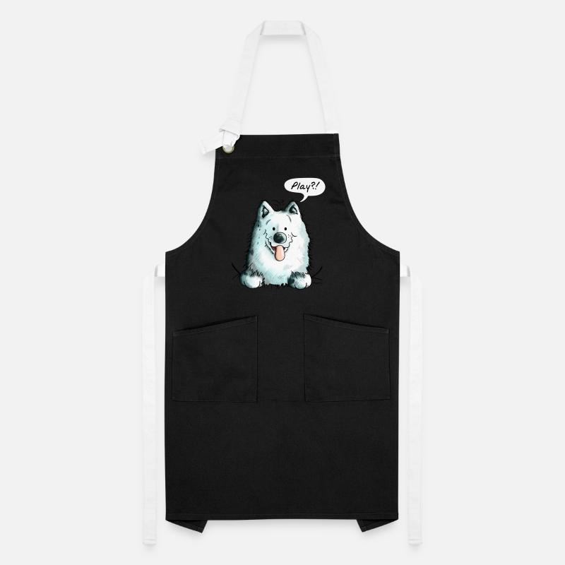 Samoyed Play - Samoyeds - Sabaka - Sobaka Artisan Apron