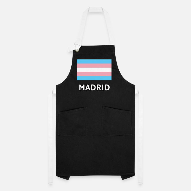 Drapeau de la Trans Pride Madrid Tablier contrasté