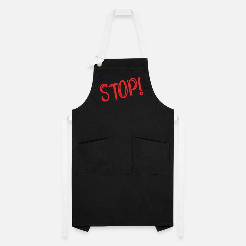 STOP. HUMOR. MESSAGE. QUOTATION. PANEL. DAD Artisan Apron