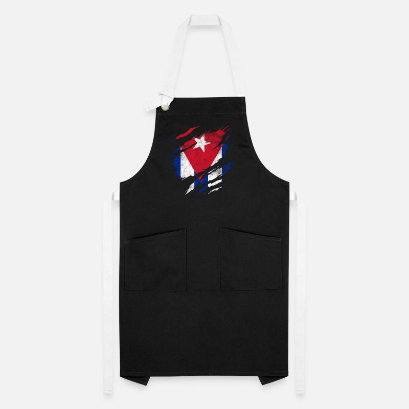 Torn Cuba flag Artisan Apron