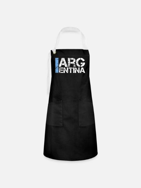Argentinien - Kontrastschürze - Schwarz/Weiß