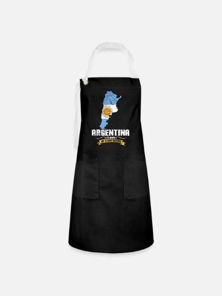 Argentinien - Kontrastschürze - Schwarz/Weiß