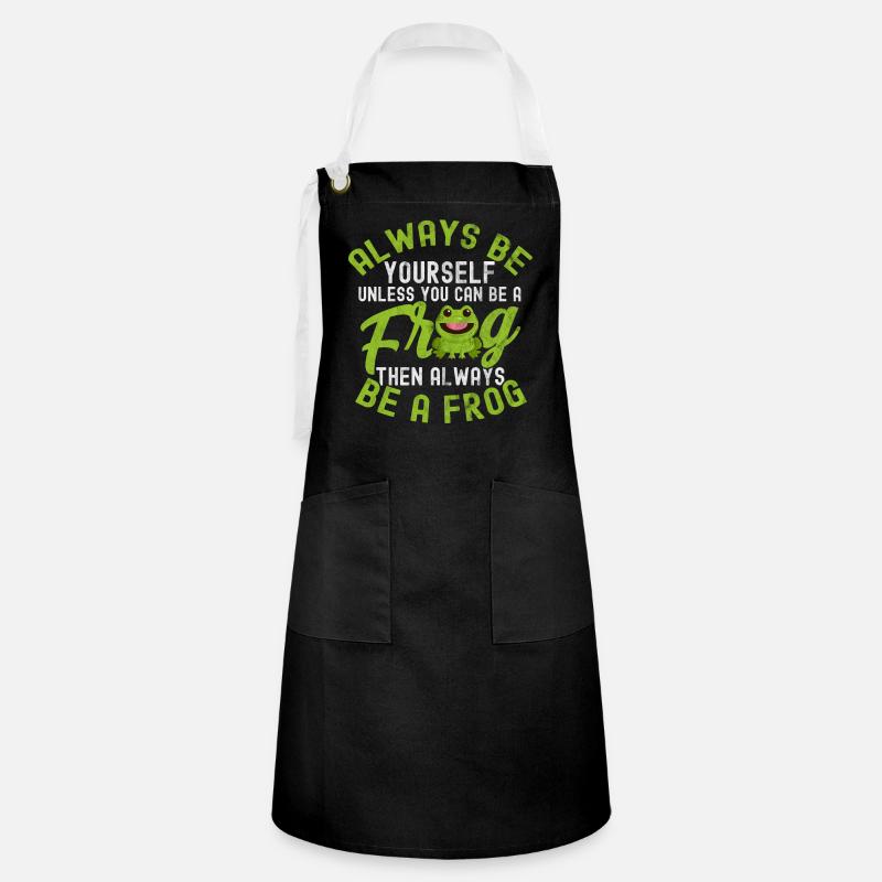 frog - Artisan Apron - black/white