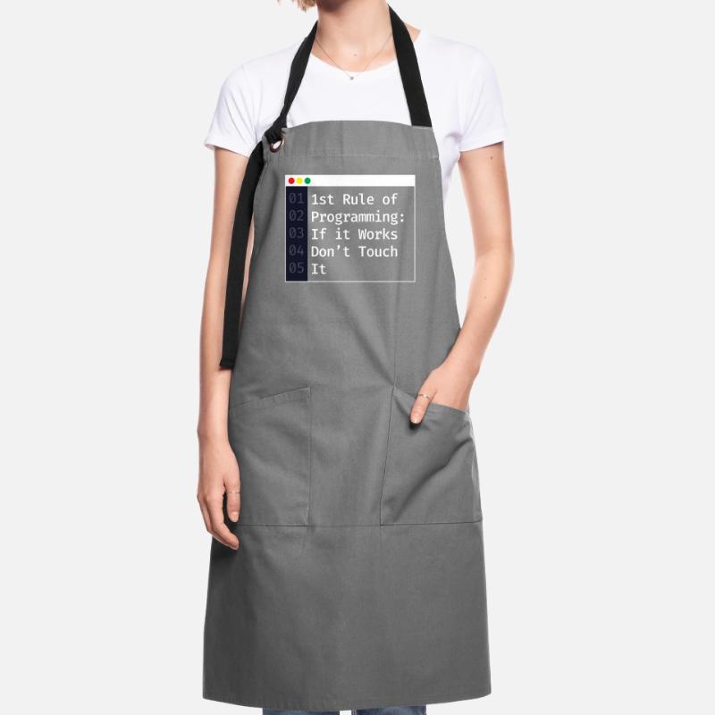 1st Rule Of Programming Programmer Coding Artisan Apron