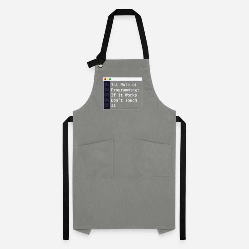 1st Rule Of Programming Programmer Coding Artisan Apron