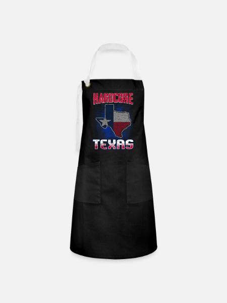 Texas - Kontrastschürze - Schwarz/Weiß