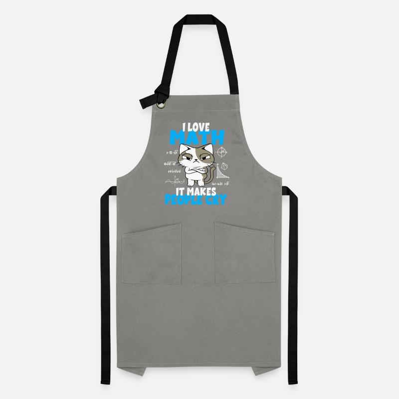 Math teacher students cats gift idea Artisan Apron