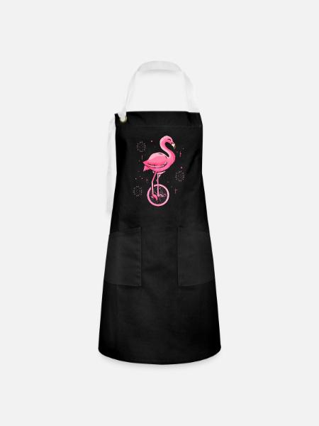 Einrad Flamingo - Einrad Fahren - Kontrastschürze - Schwarz/Weiß