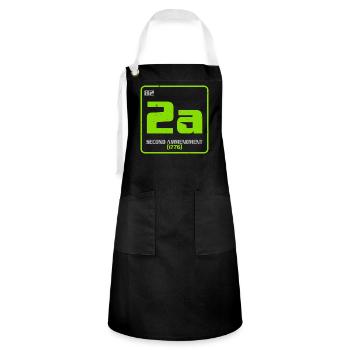 Second Amendment Gun Rights 2nd Amendment America - Artisan Apron - black/white - Front - Zoe (177cm)