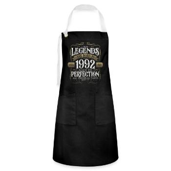 Légende 1992 30e anniversaire Cadeau Hommes Drôle - Tablier contrasté - noir/blanc - Devant - Zoe (177cm)