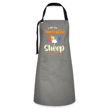 Autism Gift Autistic Asperger ADHD Autism - Artisan Apron - grey/black - Front - Zoe (177cm)