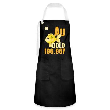 Goldfish Underwater Fish Aquarist Fishing - Artisan Apron - black/white - Front - Zoe (177cm)
