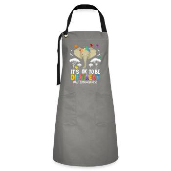 Autism Gift Autistic Asperger ADHD Autism - Artisan Apron - grey/black - Front - Zoe (177cm)
