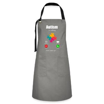 Autism Gift Autistic Asperger ADHD Autism - Artisan Apron - grey/black - Front - Zoe (177cm)