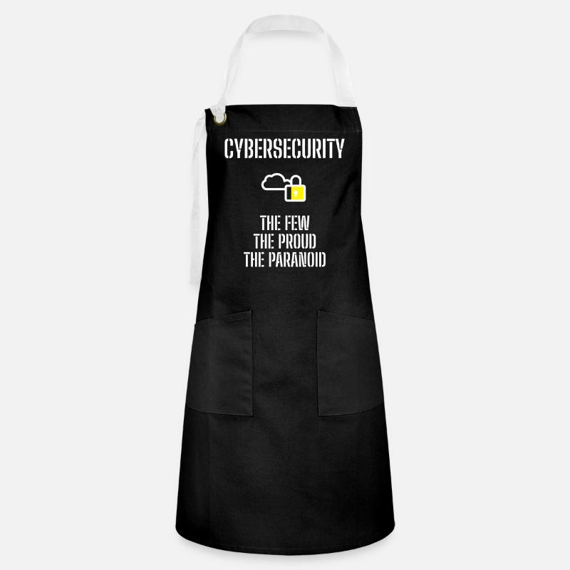 Cybersecurity - IT Security Computer Scientists - Artisan Apron - black/white