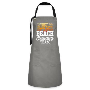 Équipe de nettoyage de plage Nettoyage de plage Plage - Tablier contrasté - gris/noir - Devant - Zoe (177cm)