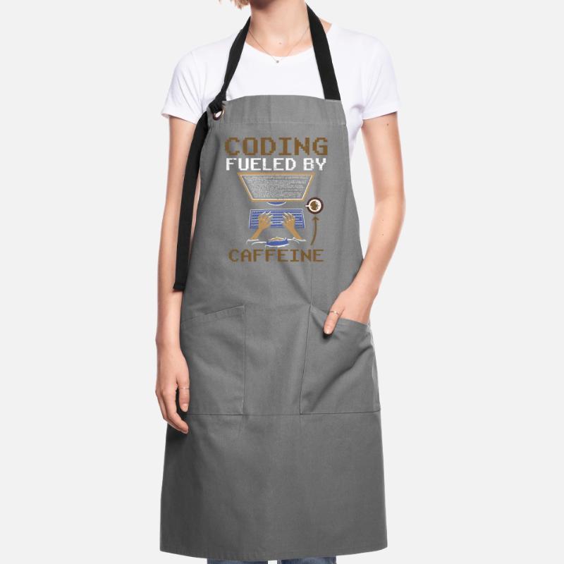 Programmation alimentée par le codage de la caféine Tablier contrasté
