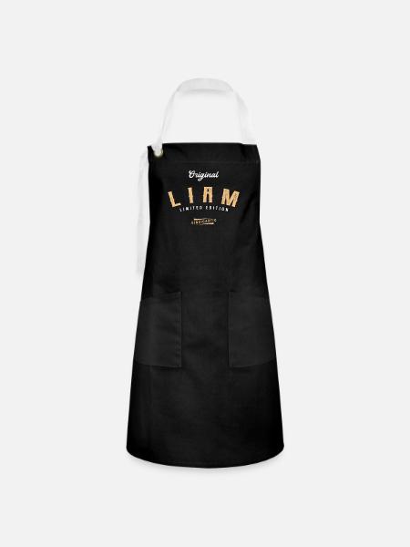 Liam Limited Edition - Kontrastschürze - Schwarz/Weiß