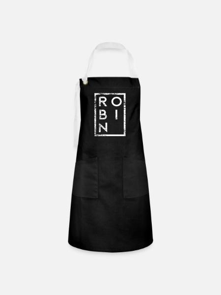 Robin Minimalismus - Kontrastschürze - Schwarz/Weiß