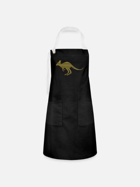 Känguru - Kontrastschürze - Schwarz/Weiß