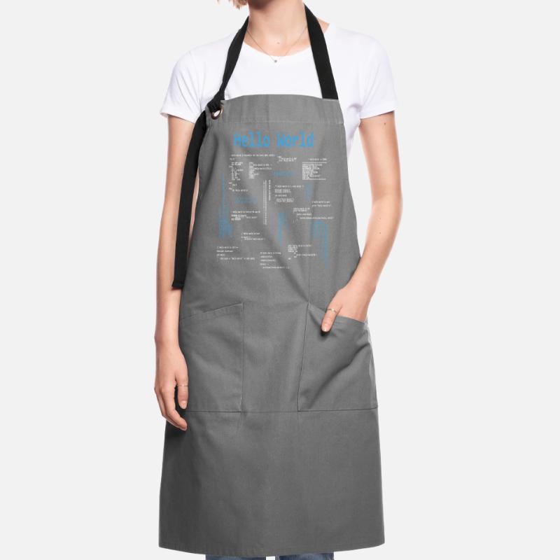 Hello World Programming Languages Programmer Nerd Artisan Apron