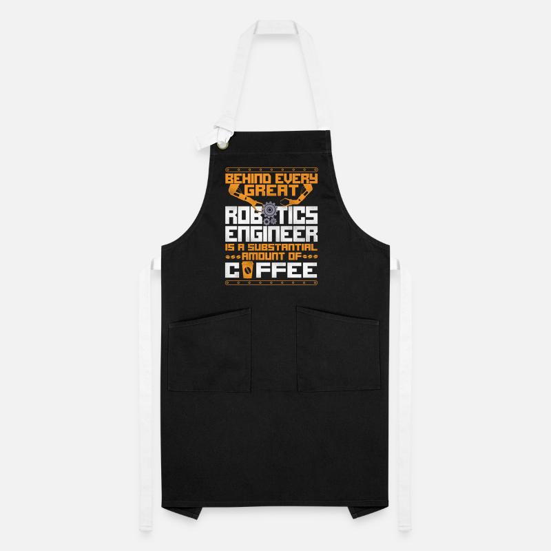 Robot Robotics Engineer Coffee Kontrastschürze