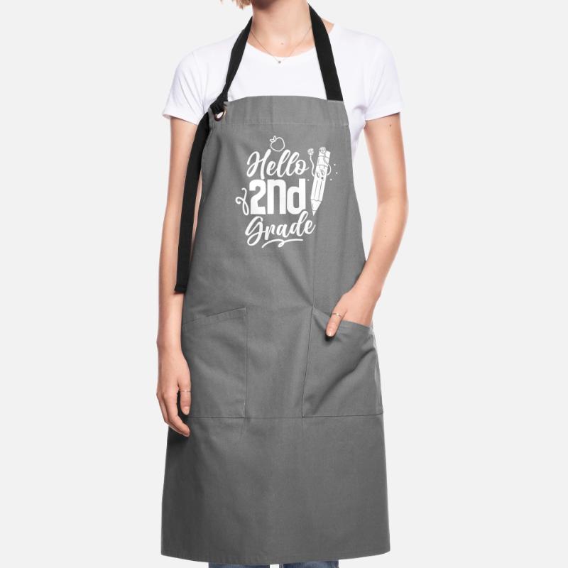 Hello 2nd Class Second Grader Second Class Artisan Apron