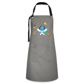 Dog breeder astronaut - Artisan Apron - grey/black - Front - Zoe (177cm)