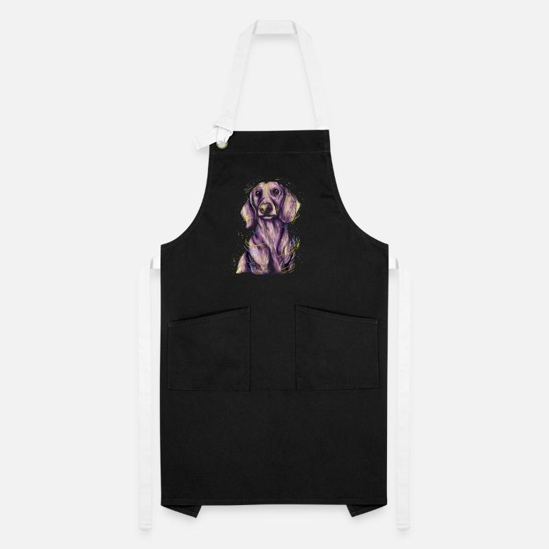 Teckel Cadeau Dixie Viennese Doxie Teckel Tablier contrasté
