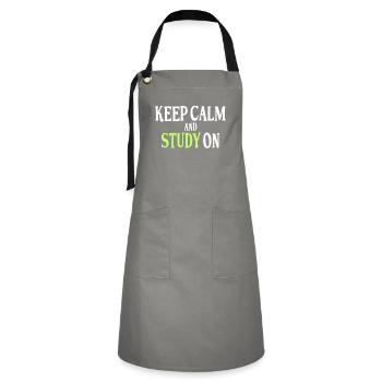 Study Saying - Artisan Apron - grey/black - Front - Zoe (177cm)