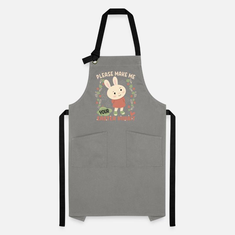 Easter Bunny, Easter Rabbit retro vintage bunny saying Artisan Apron