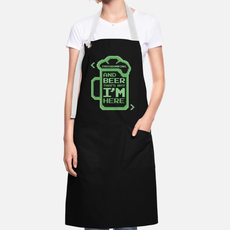 Programming And Beer That's Why I'm Here Coder Kontrastschürze