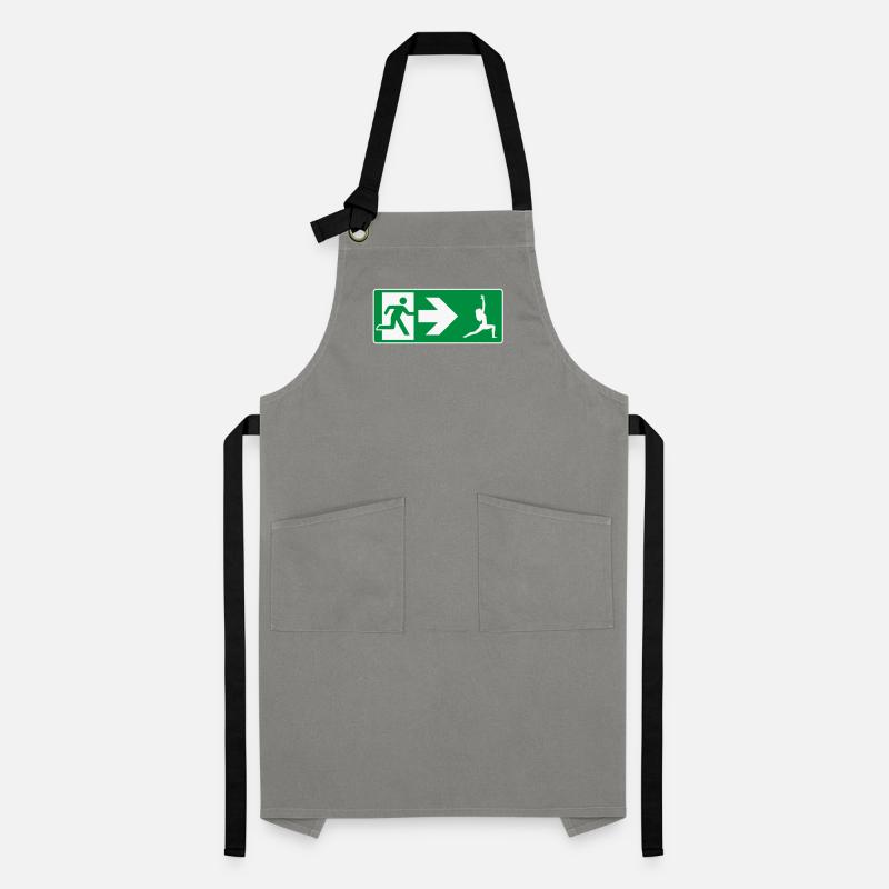 Emergency Exit Yoga Yogi Artisan Apron
